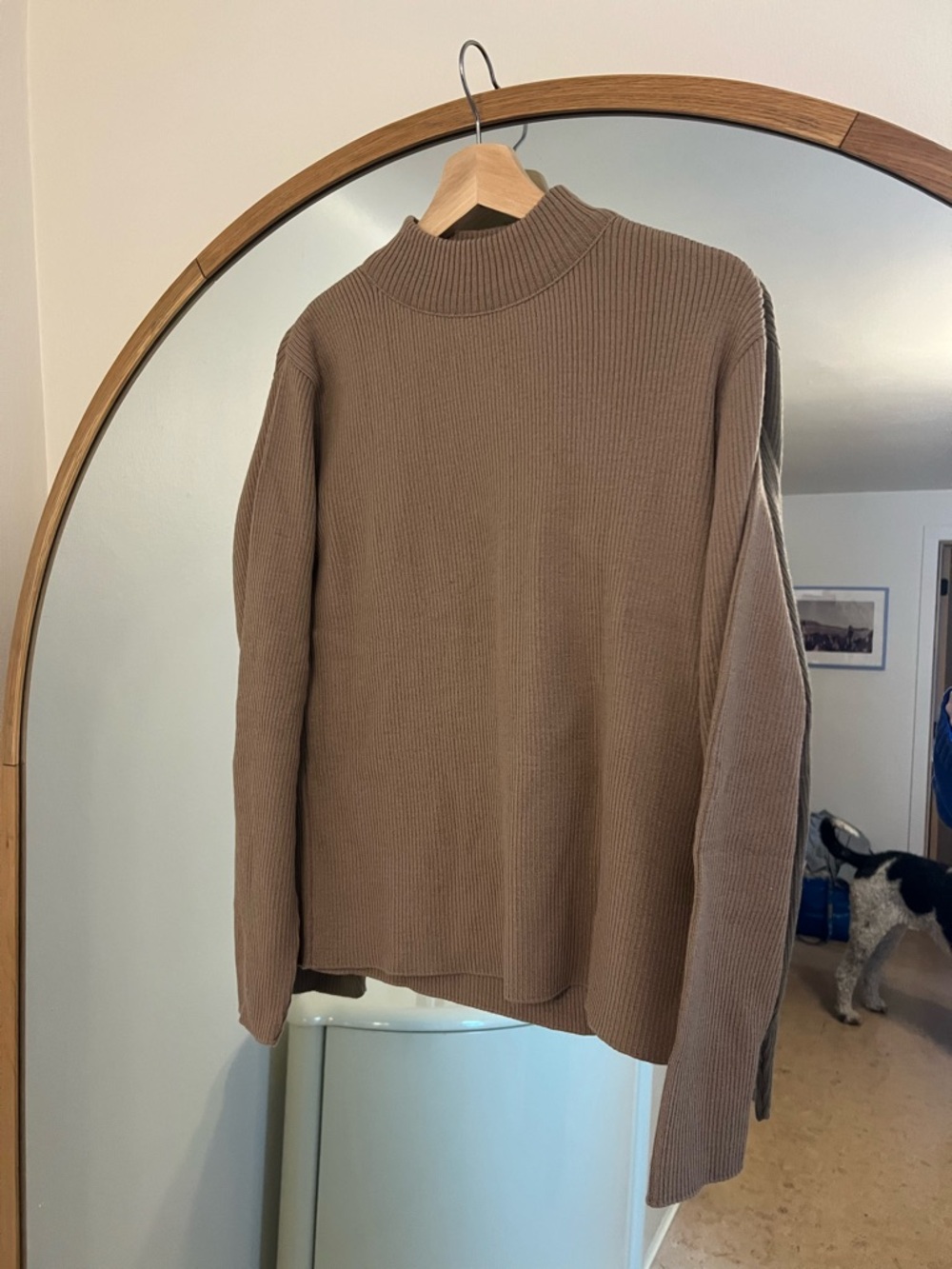 Pendleton Brown Mock Neck Ribbed Sweater Vintage